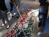 Visite de l’exposition “Script, scraps & tracks” au Centre d’art contemporain des Tanneries à Amilly