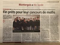 Des élèves de Durzy au tournoi français de maths ! Le TRJM